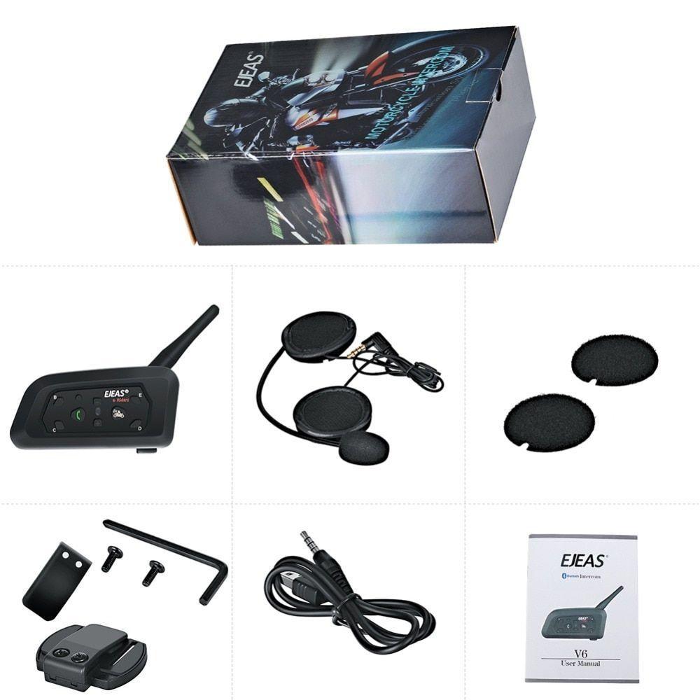 Intercomunicador y Manos libres Bluetooth Ejeas V6 PRO-5