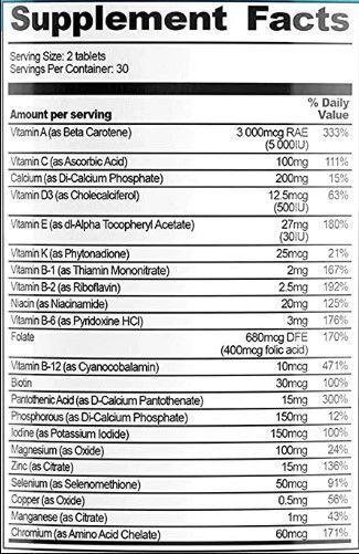 MULTI-VITAMIN 60 TABLETAS – USN-1