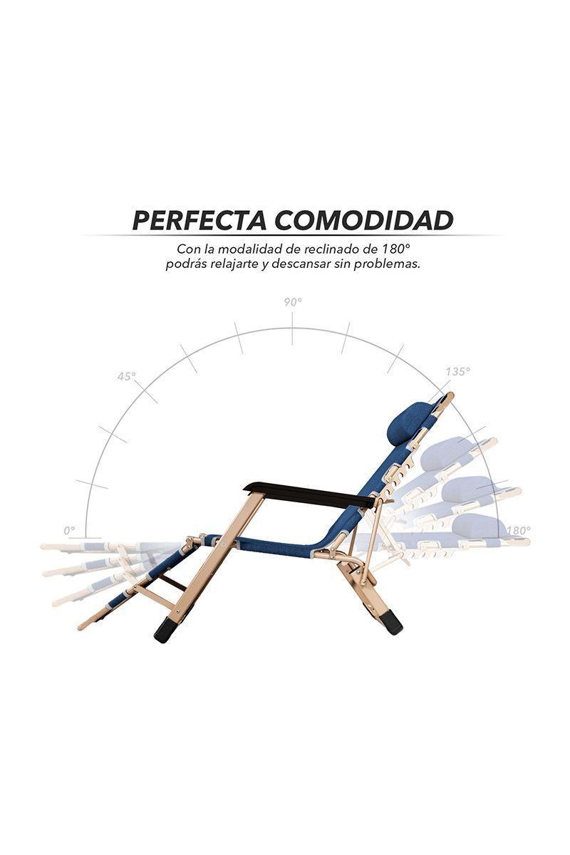 Reposera Plegable Y Reclinable Con Apoyabrazos-4