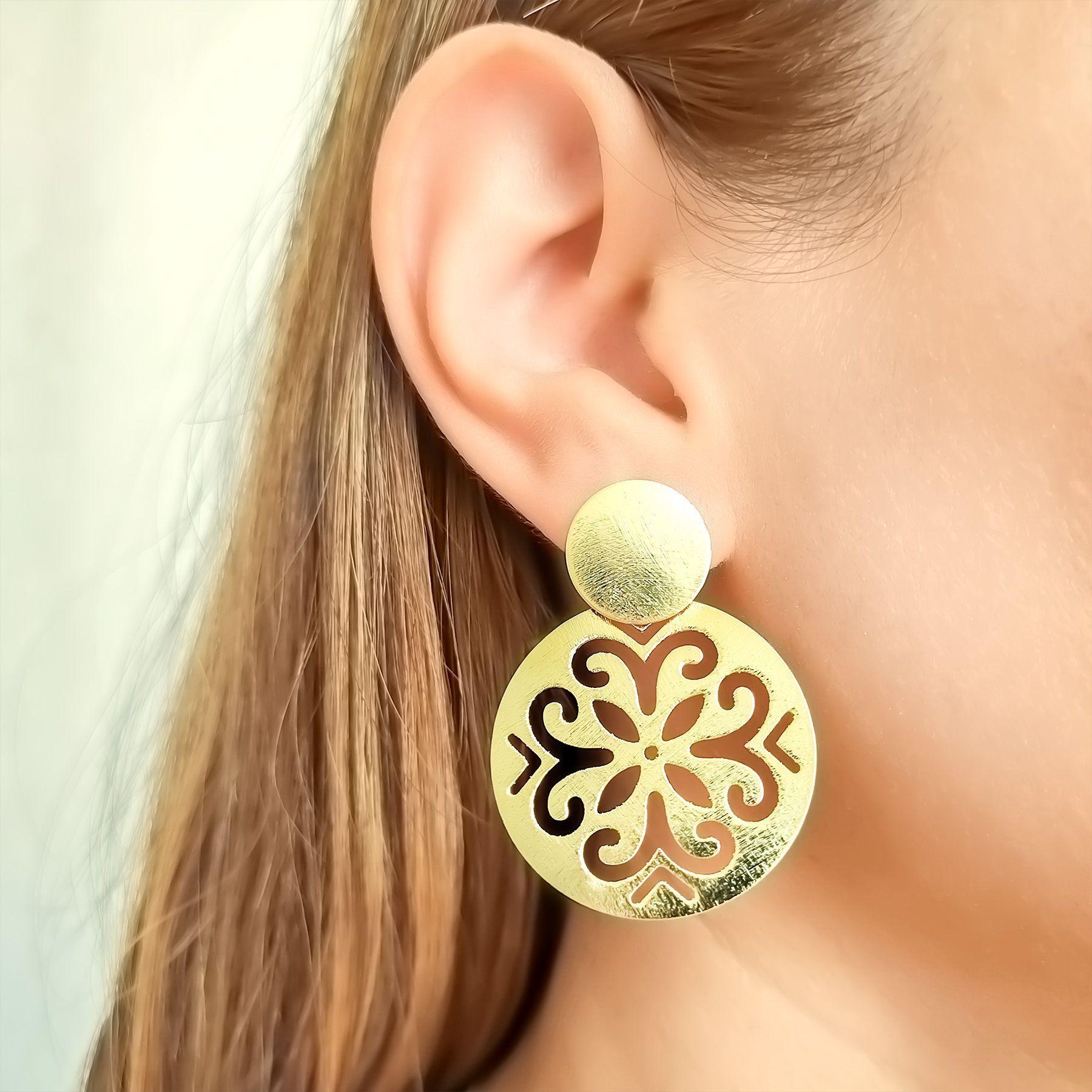 Aros Alejandra Enchapado Oro 18K-1