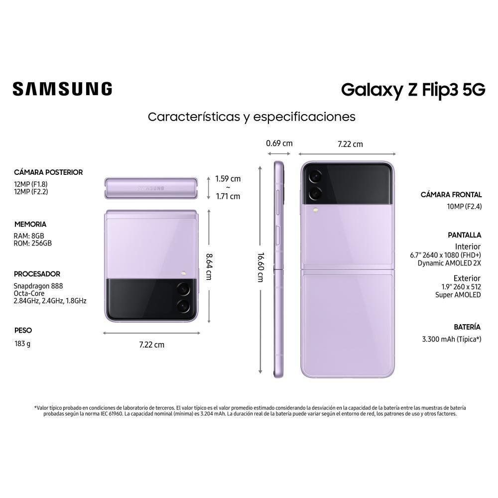 Samsung Galaxy Z Flip3 5G 256GB - Reacondicionado - Morado-1