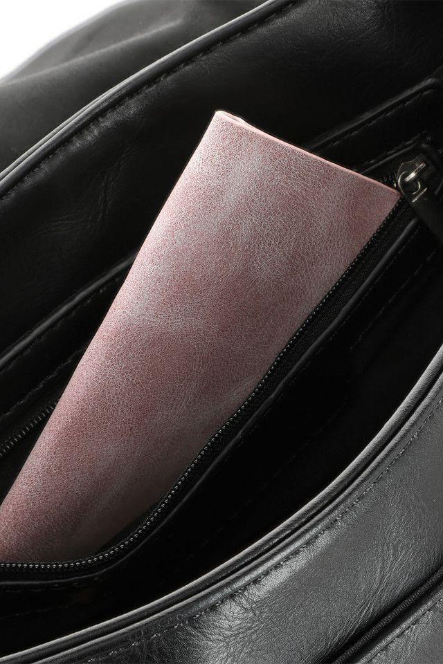 Cartera Cruzada Negra Black Nitro Pliegues Humana-2