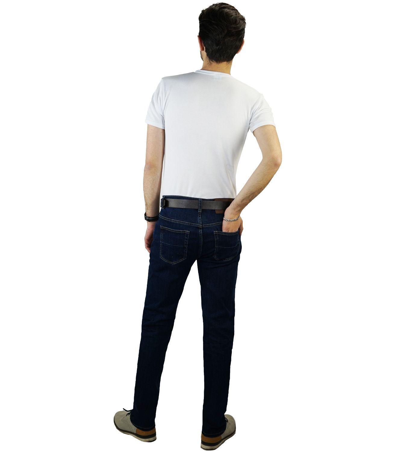 Jeans tiro alto-alto semi recto dark blue-1