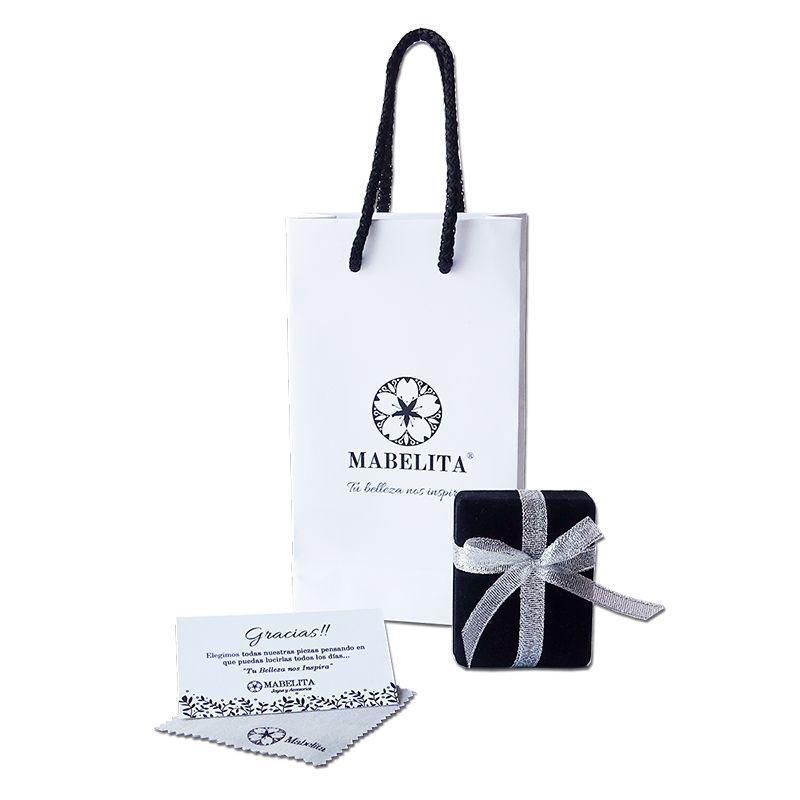Cadena De Plata (veneciana)con Cristal Corazón Violeta - MABELITA-4