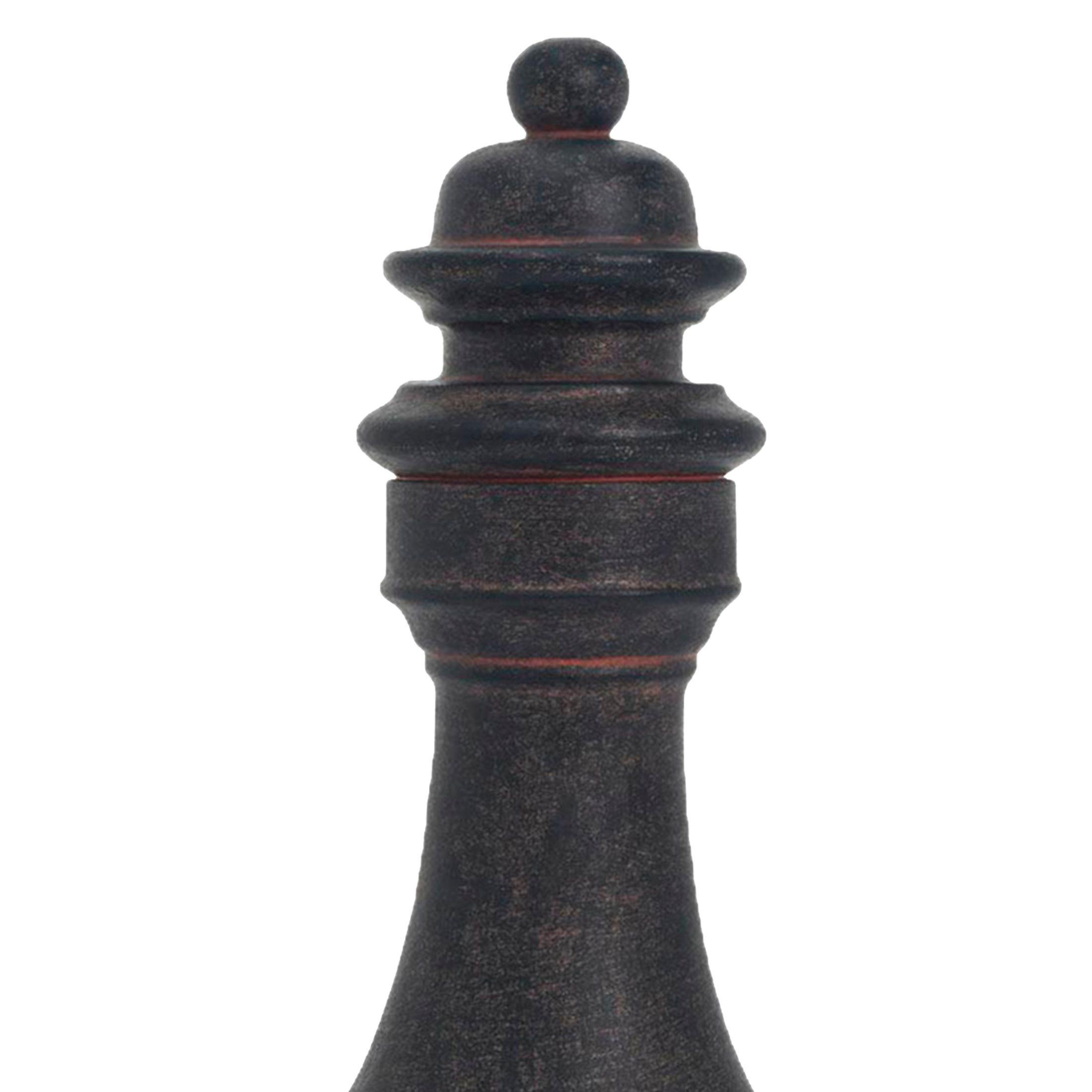 Figura Decorativa Alfil Ajedrez Caoba-2