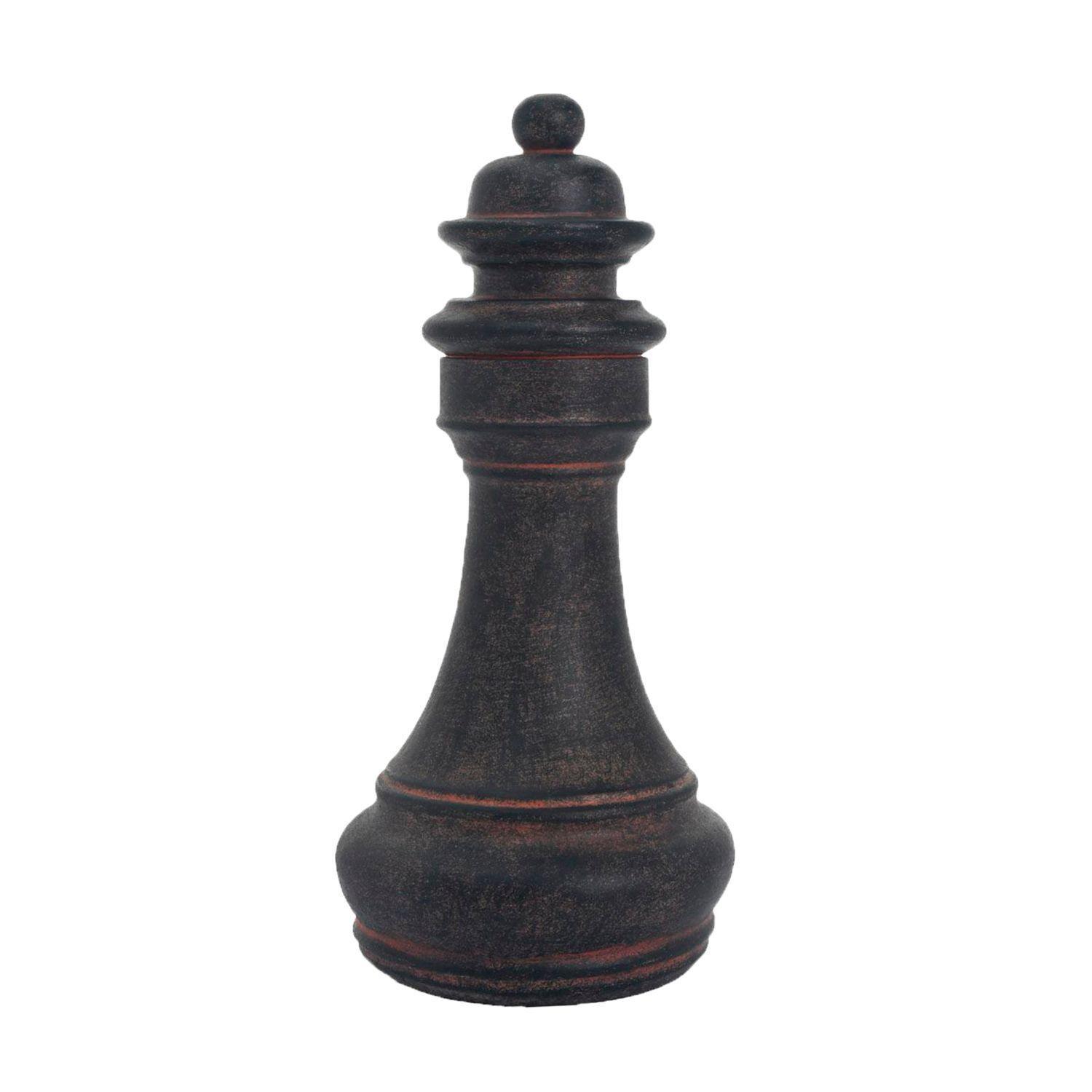 Figura Decorativa Alfil Ajedrez Caoba-0