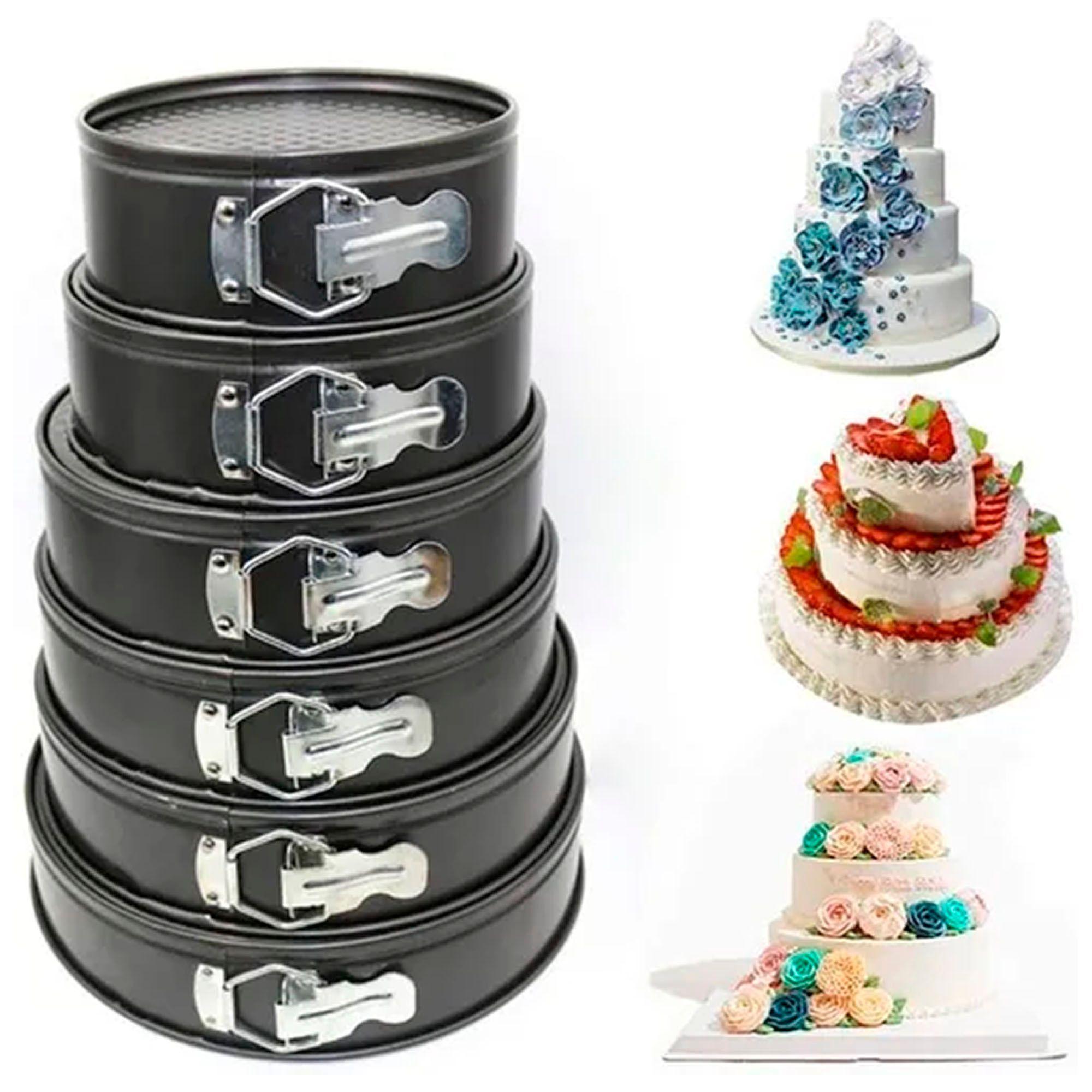 Set 6 Moldes Redondo Antiadherente Torta Queque Repostería-3