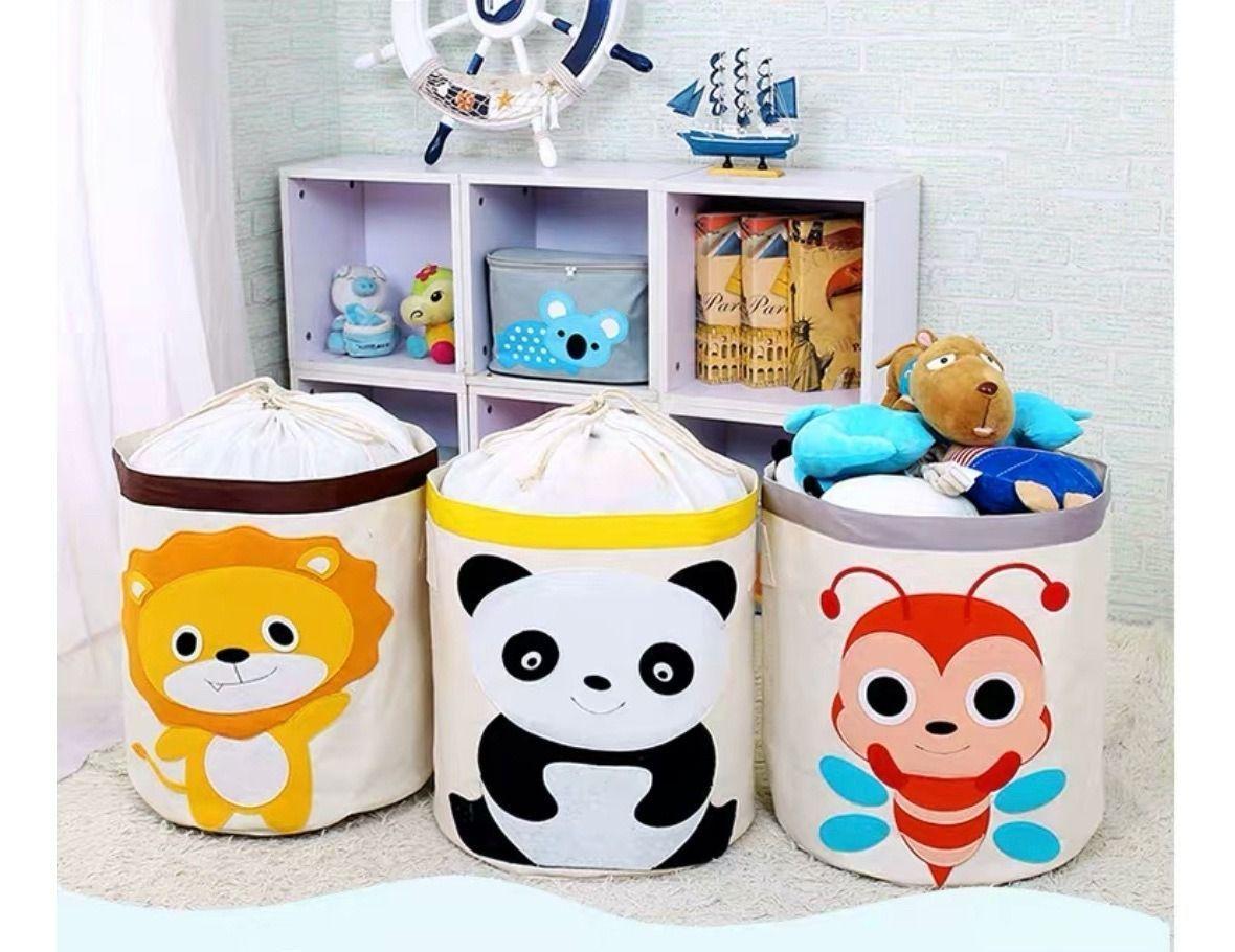 Canasto organizador oso panda de lona impermeable-1