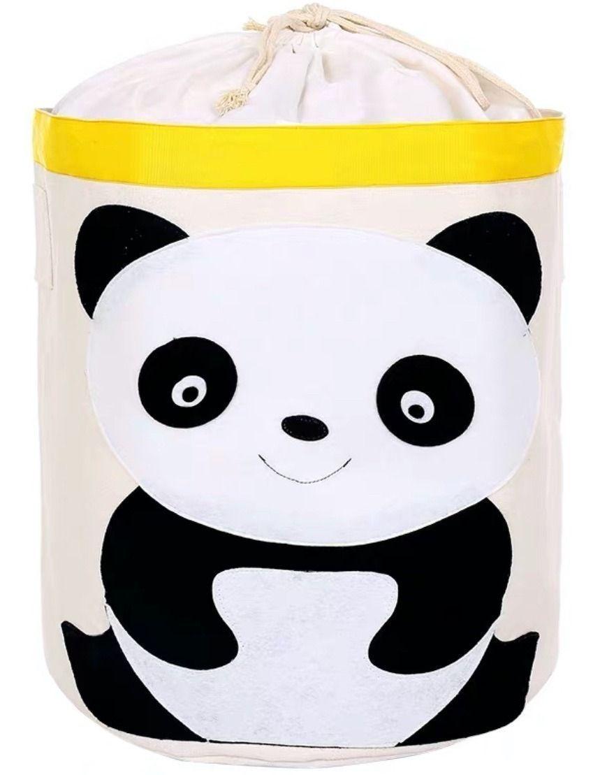Canasto organizador oso panda de lona impermeable-0