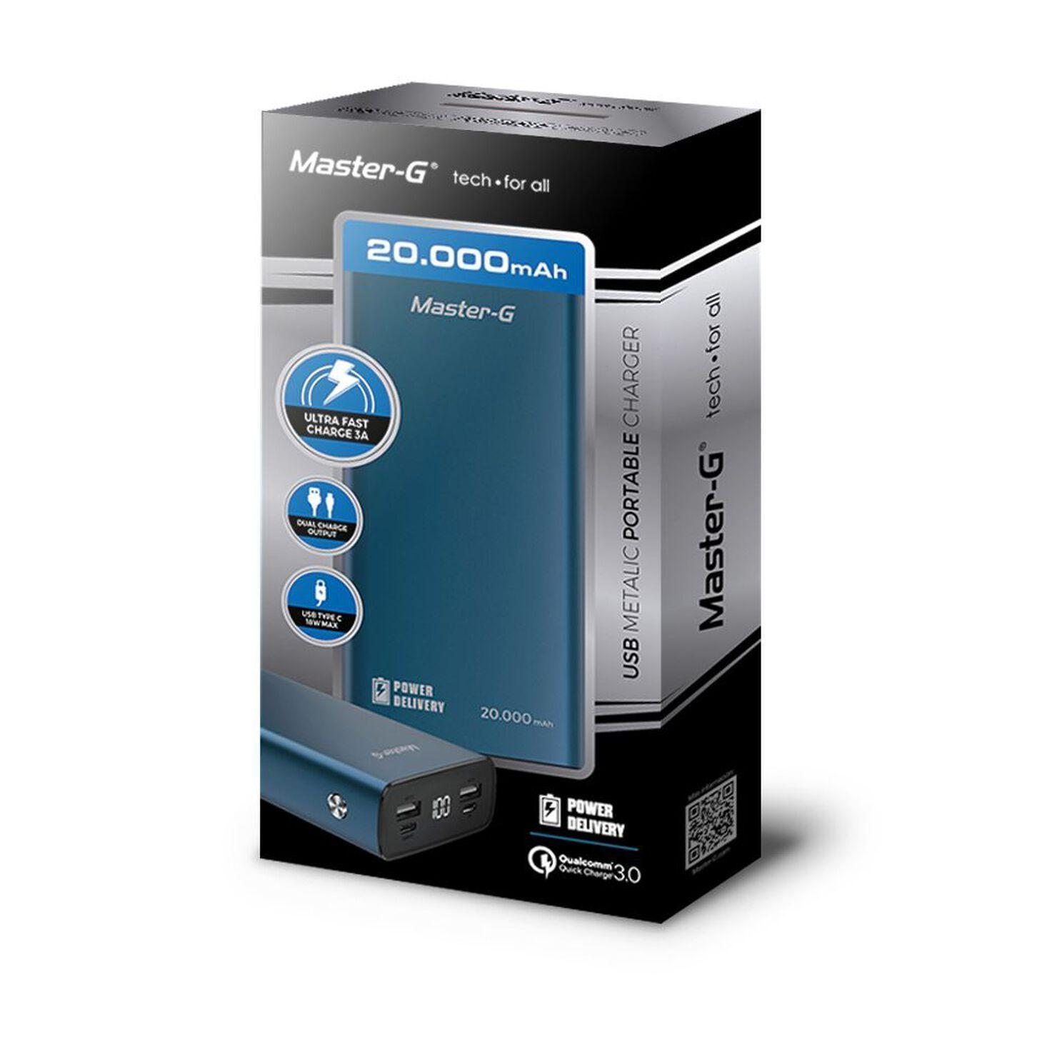 Batería Externa Power Bank Carga Rápida 20000 mAh Qualcomm 3.0-2