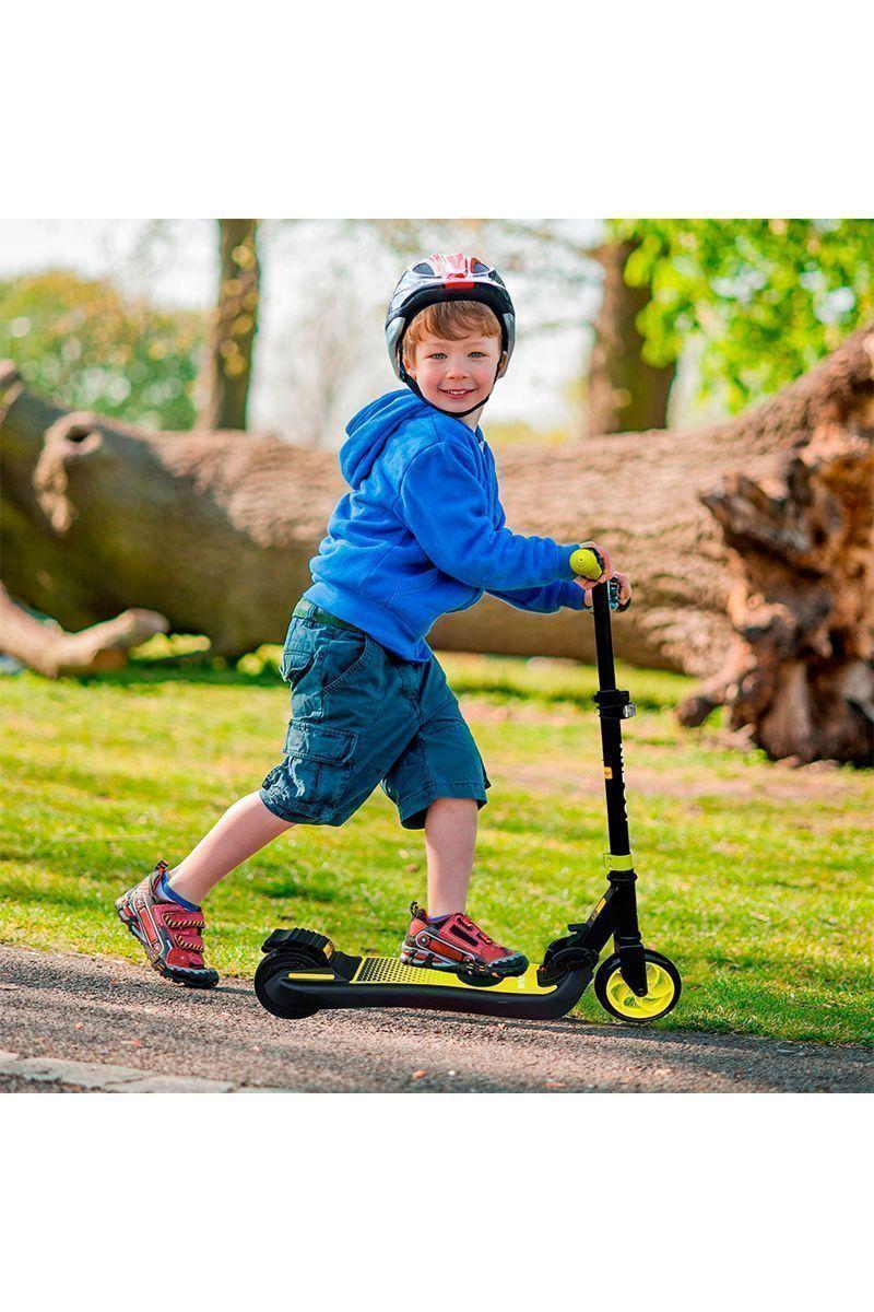 Scooter Eléctrico Bocina y Luz Plegable Amarillo-5
