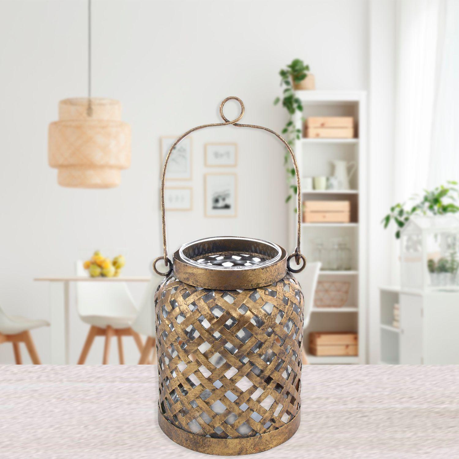 Candelero Decorativo Roma Angosto Gold-4