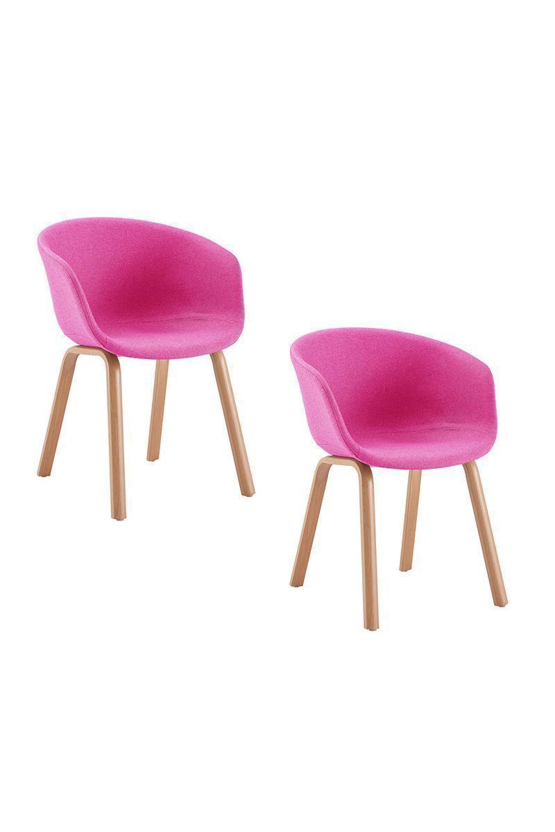 Pack 2 Silla de Comedor Sitial Legna Rosa-0