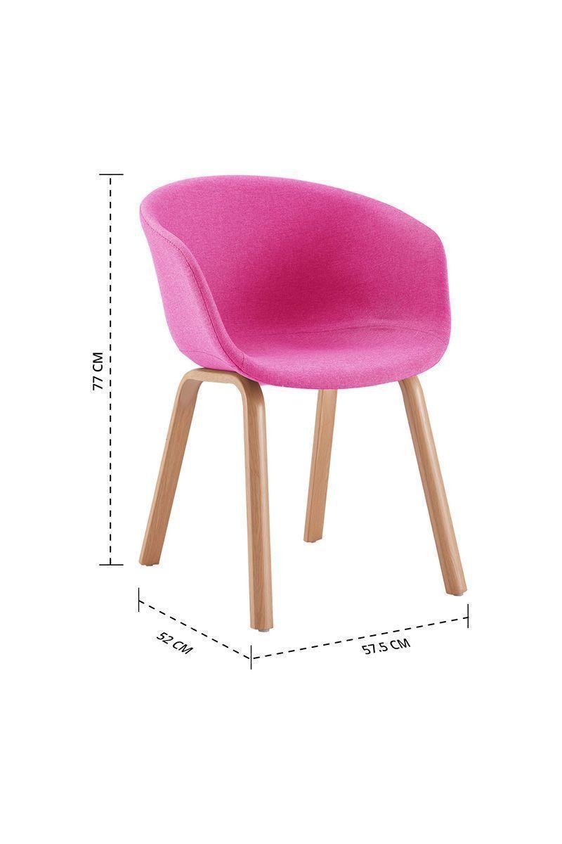 Pack 2 Silla de Comedor Sitial Legna Rosa-2