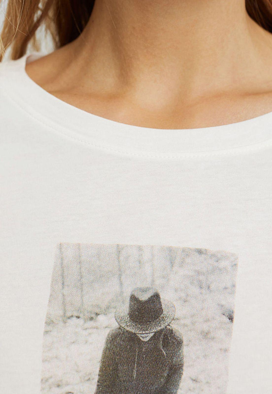 Polera mujer manga larga con estampado Esprit-2