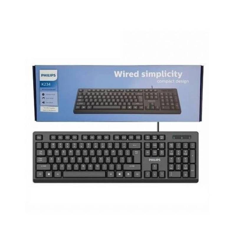 TECLADO ALÁMBRICO PHILIPS K234 SPK6234 NEGRO-2
