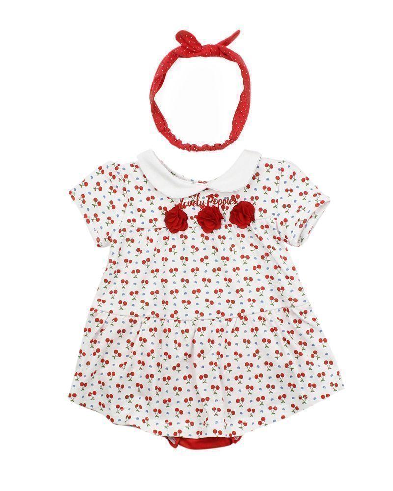 Body Vestido Newborn Estampado Cherry Chic Ficcus-0