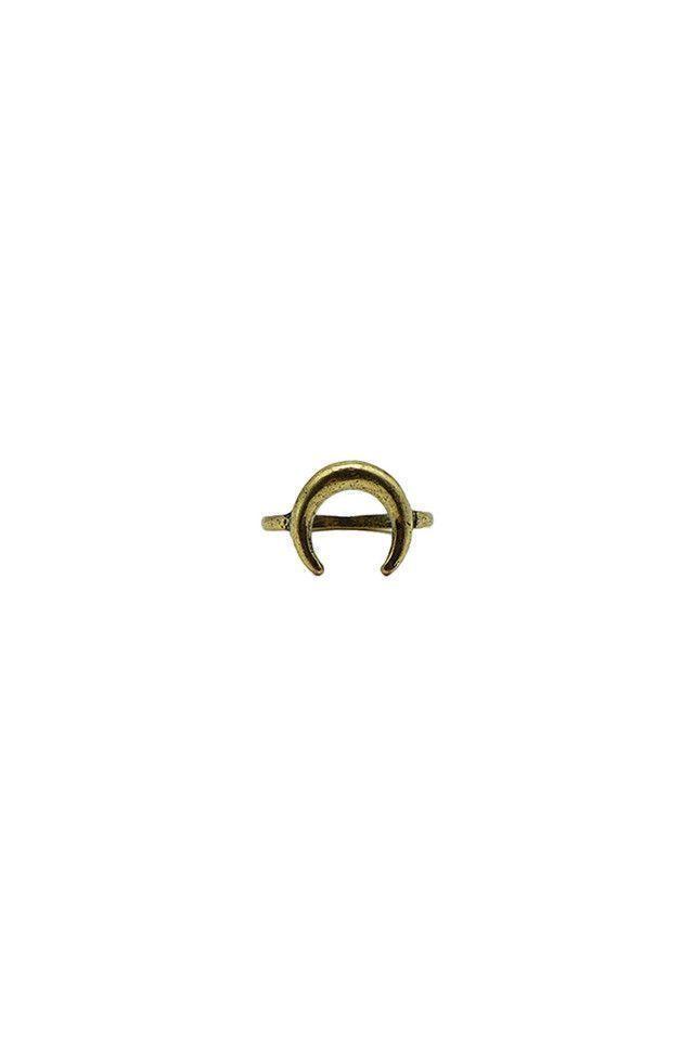 Anillo Delgado Dorado Black Nitro Luna Humana-0