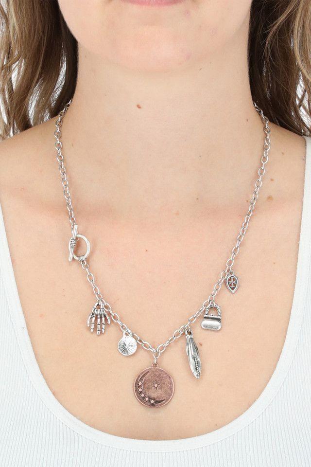 Collar Exotic Charms Plateado Humana-1
