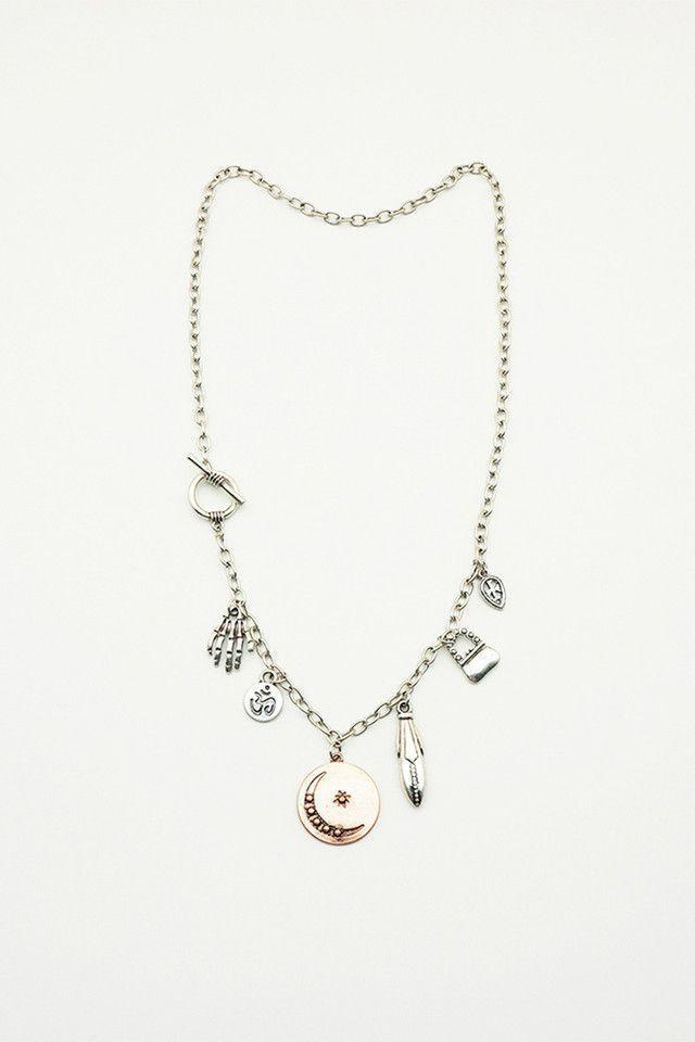 Collar Exotic Charms Plateado Humana-0