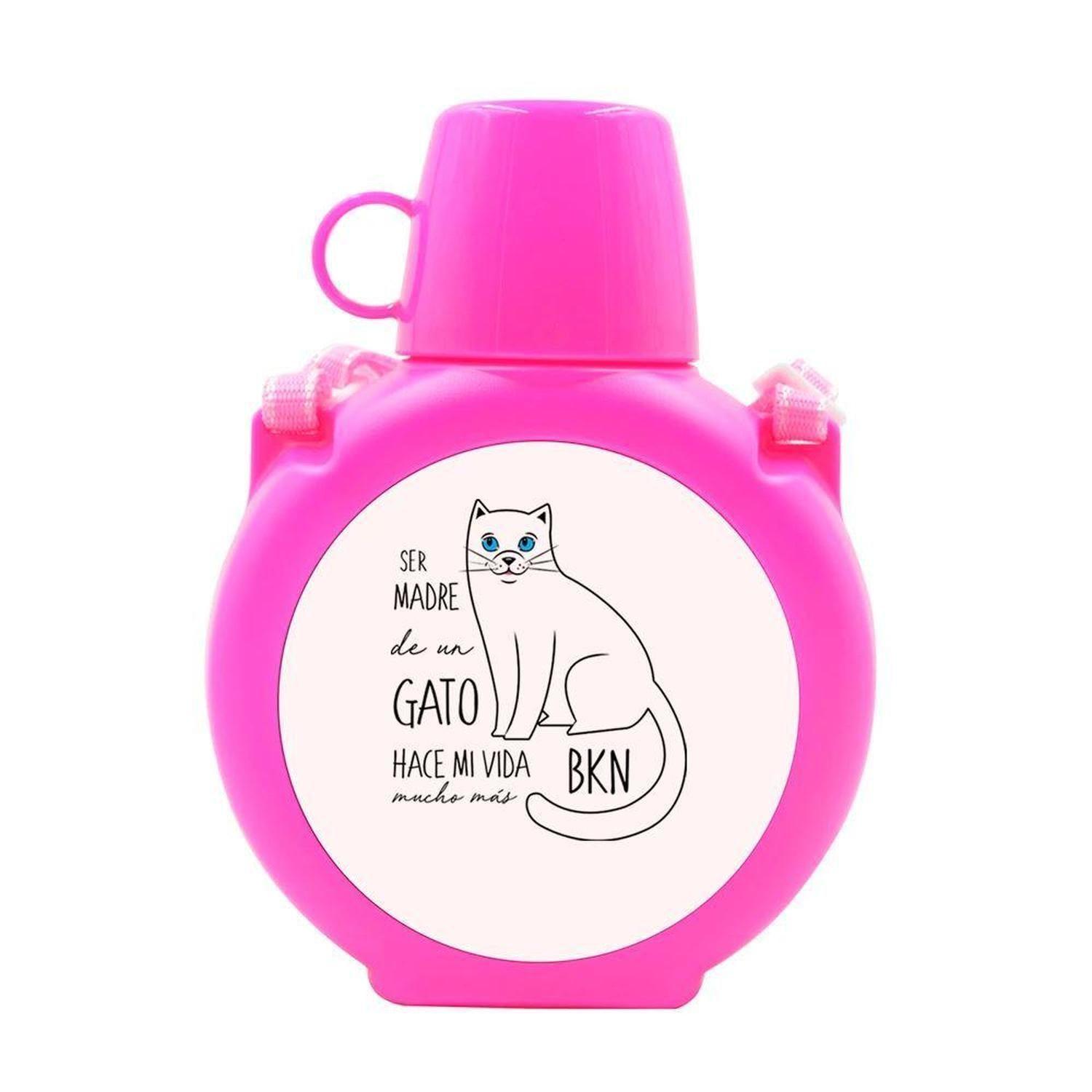 Cantimplora Kids - Gatos Yo amo a mi, gris, celeste-5