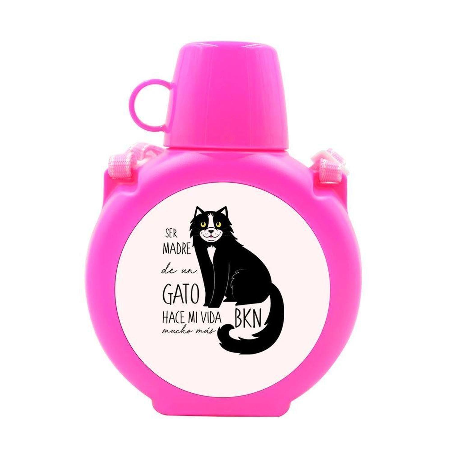 Cantimplora Kids - Gatos Yo amo a mi, gris, celeste-7