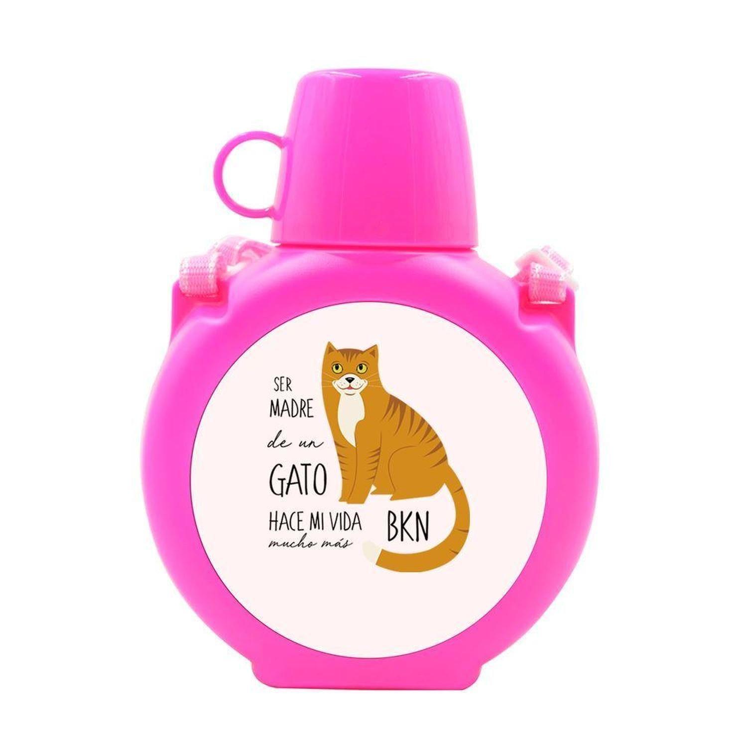 Cantimplora Kids - Gatos Yo amo a mi, gris, celeste-6