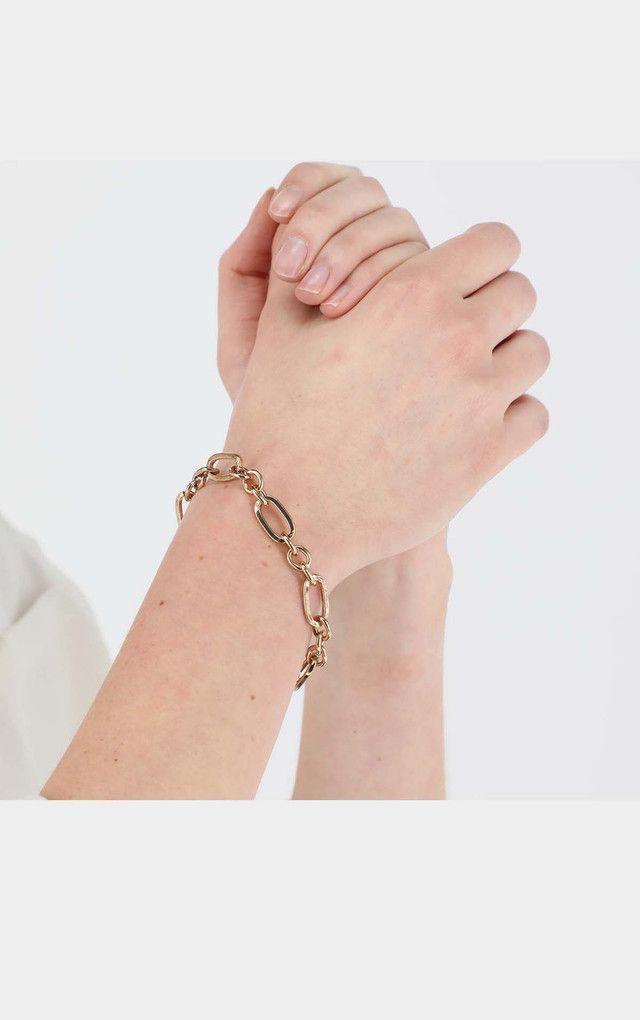 Pulsera Blanda Cadena 4 Dorada  Humana-1