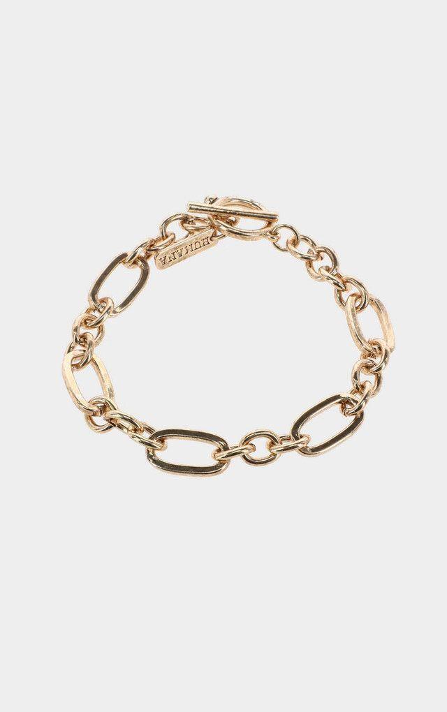 Pulsera Blanda Cadena 4 Dorada  Humana-0