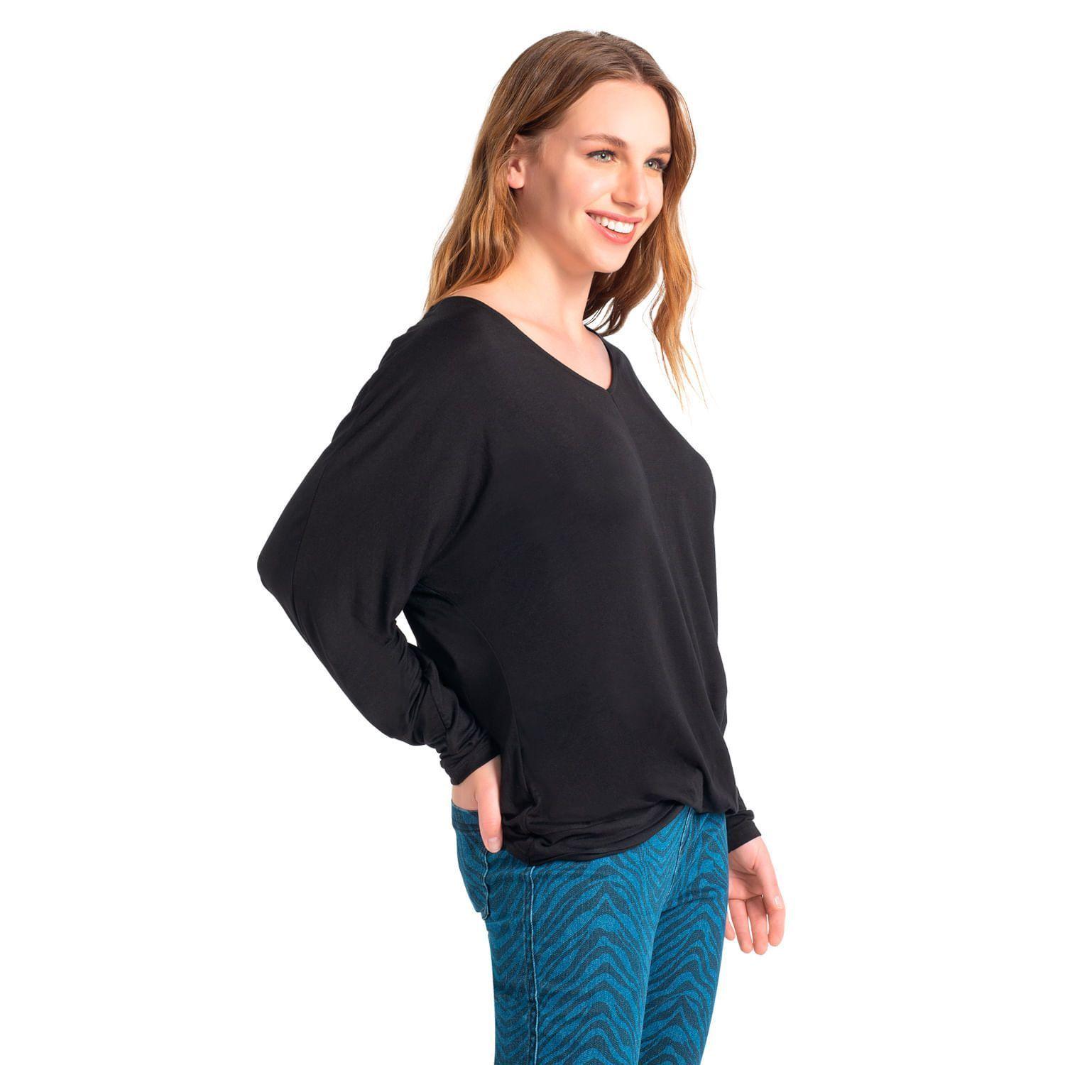 Polera Viscosa Caffarena Negro-1