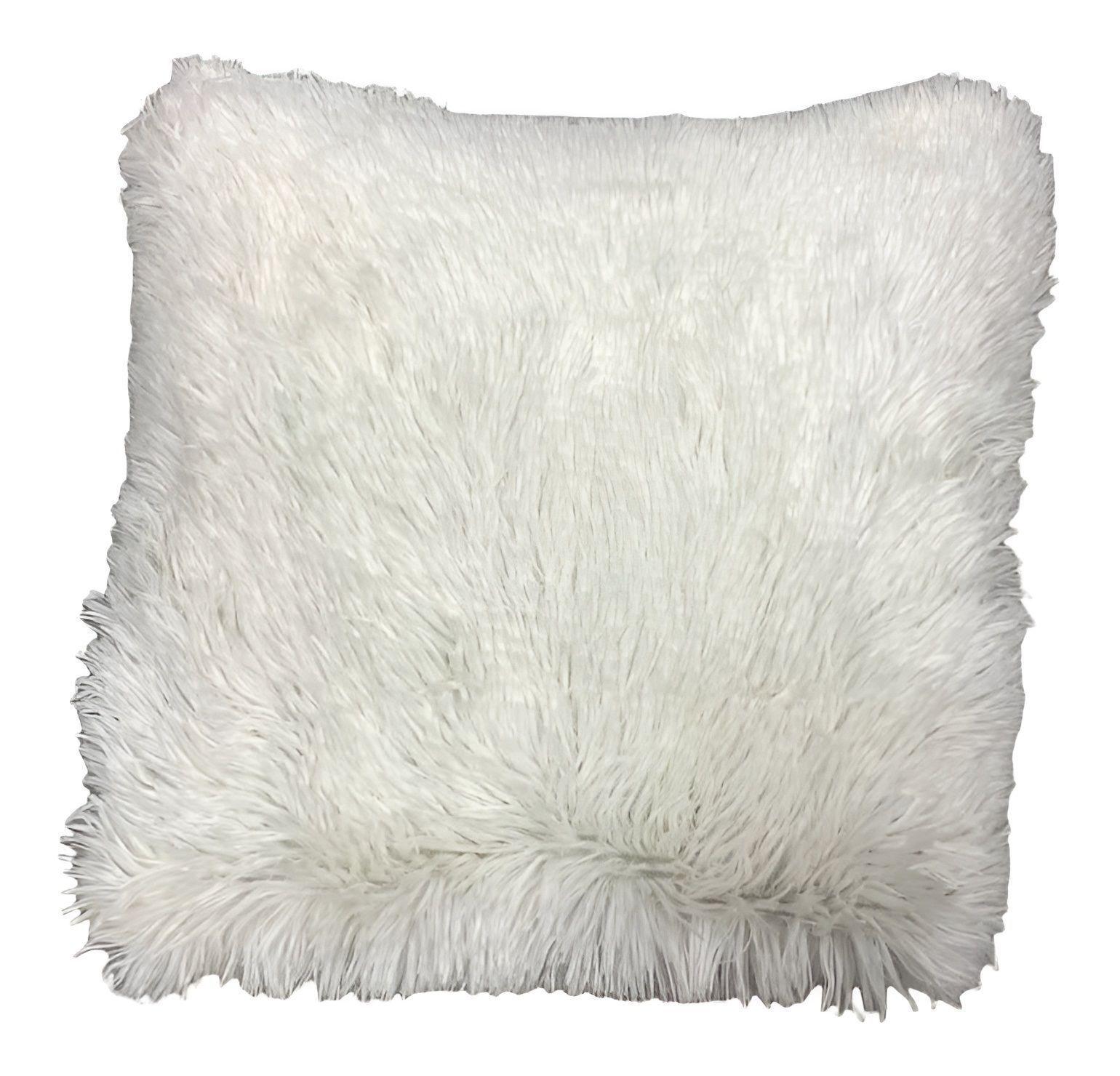 Funda Cojines Terraza Funda Cojín Decorativo Cojines Peludos Crema -0