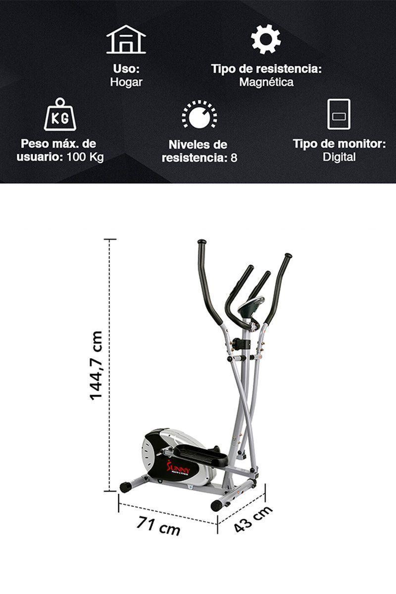 Bicicleta Elíptica Magnética SF-E905 Gris-2