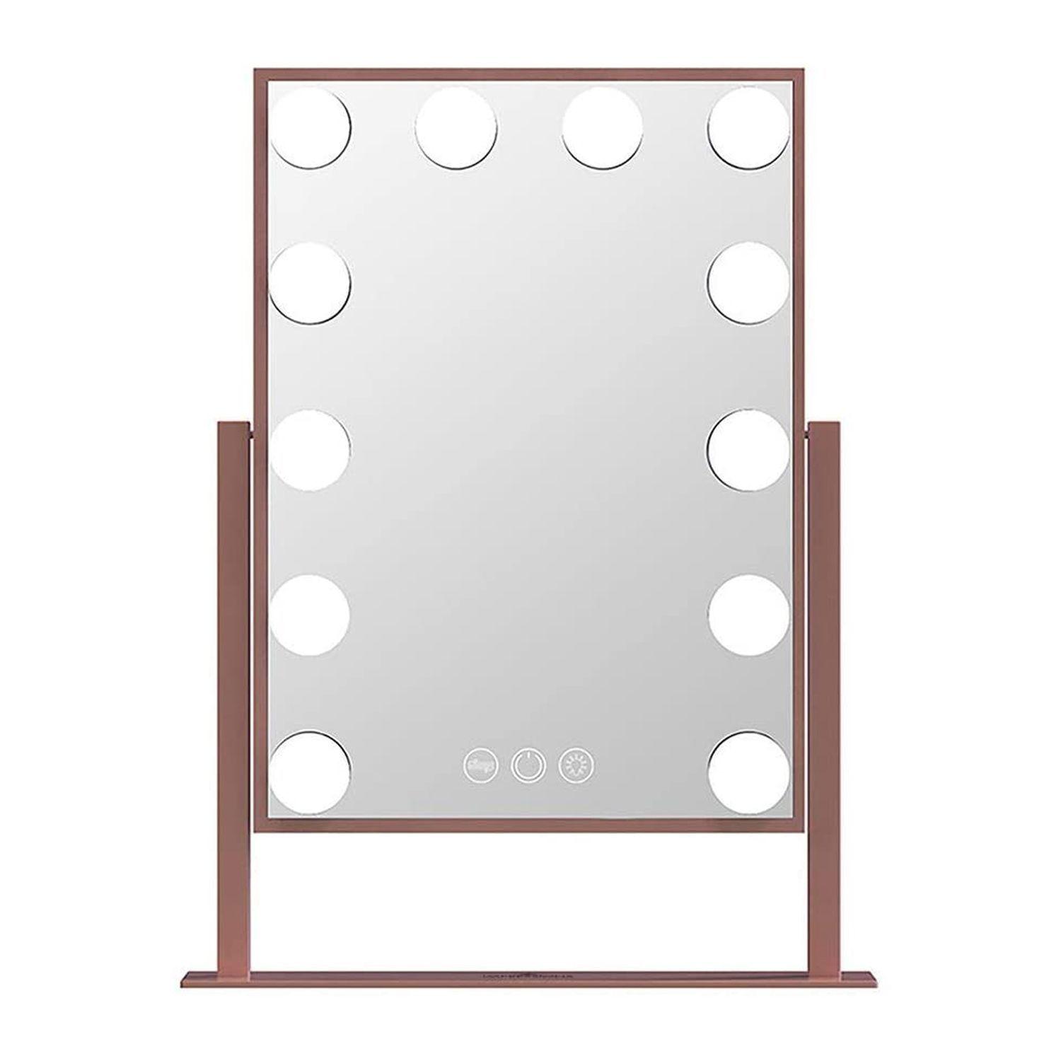 Espejo de Maquillaje Rose Gold con Luz Led de Beauty Creations-0