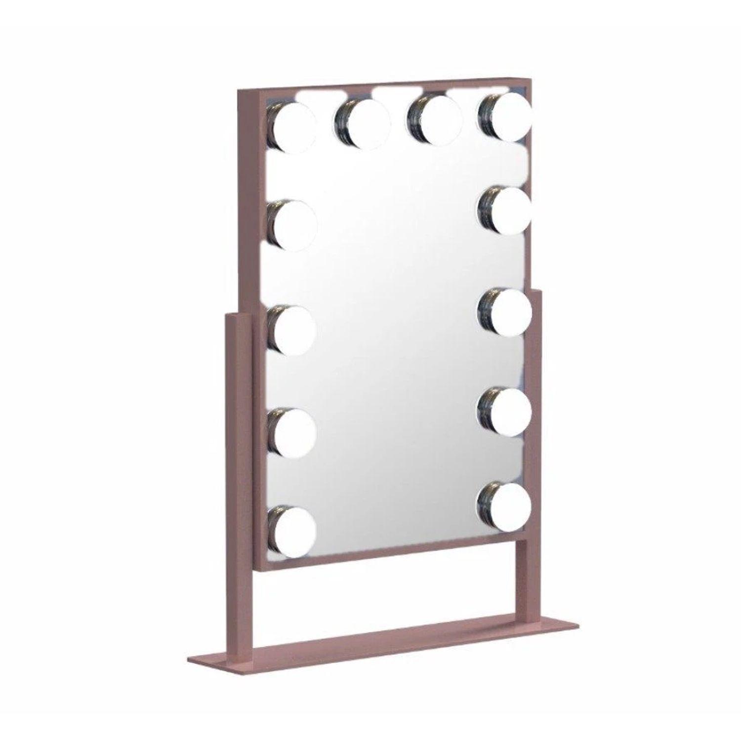 Espejo de Maquillaje Rose Gold con Luz Led de Beauty Creations-1