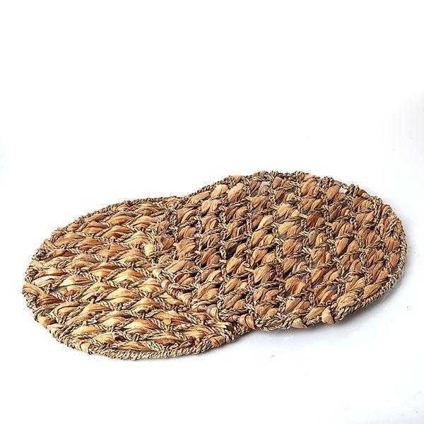 INDIVIDUAL TEJIDO BAMBOO/ACERO RDO 38CM 2 UN-0