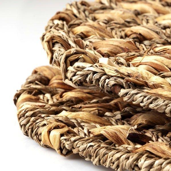 INDIVIDUAL TEJIDO BAMBOO/ACERO RDO 38CM 2 UN-2