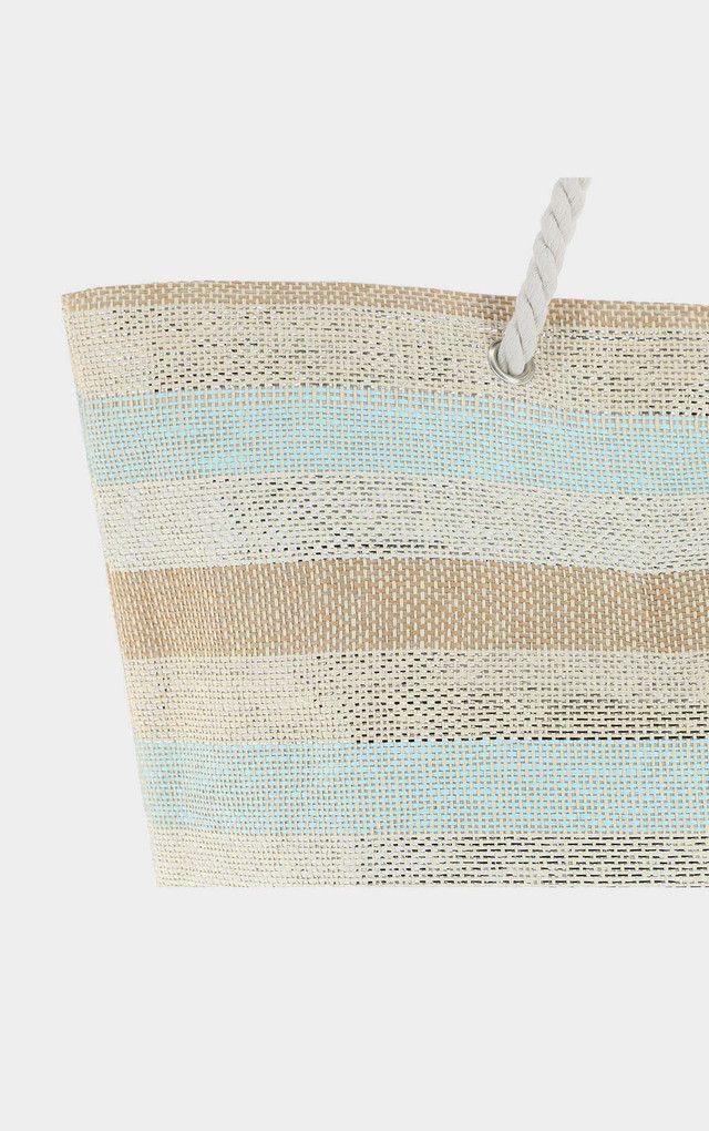 Cartera Hombro Playa Stripes Celeste i-D-1