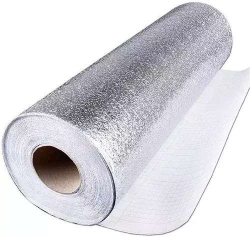 Papel Aluminio Autoadhesivo Papel Mural Cocina Laminas 3mts -0