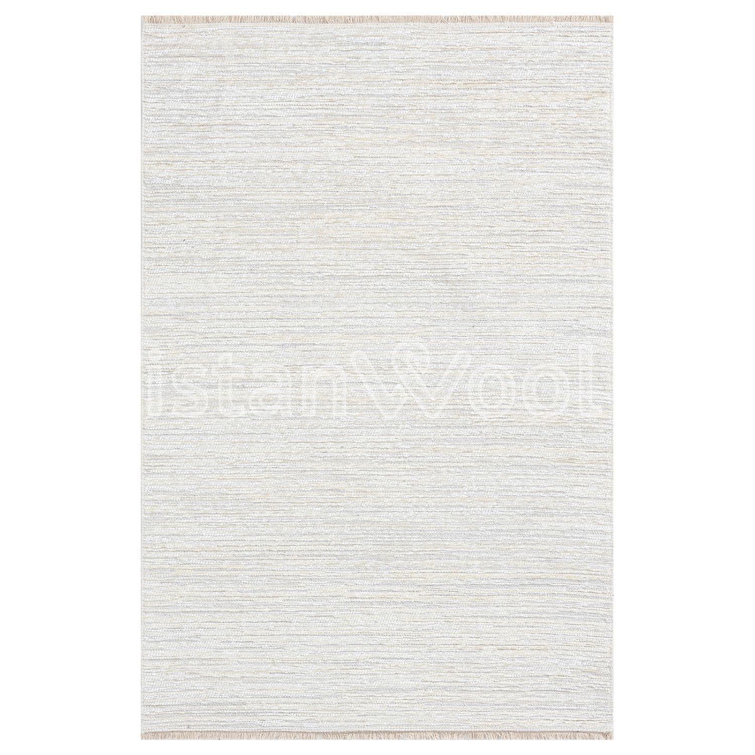 Alfombra Moderna Lisa 160x230 cms.Blanca -0