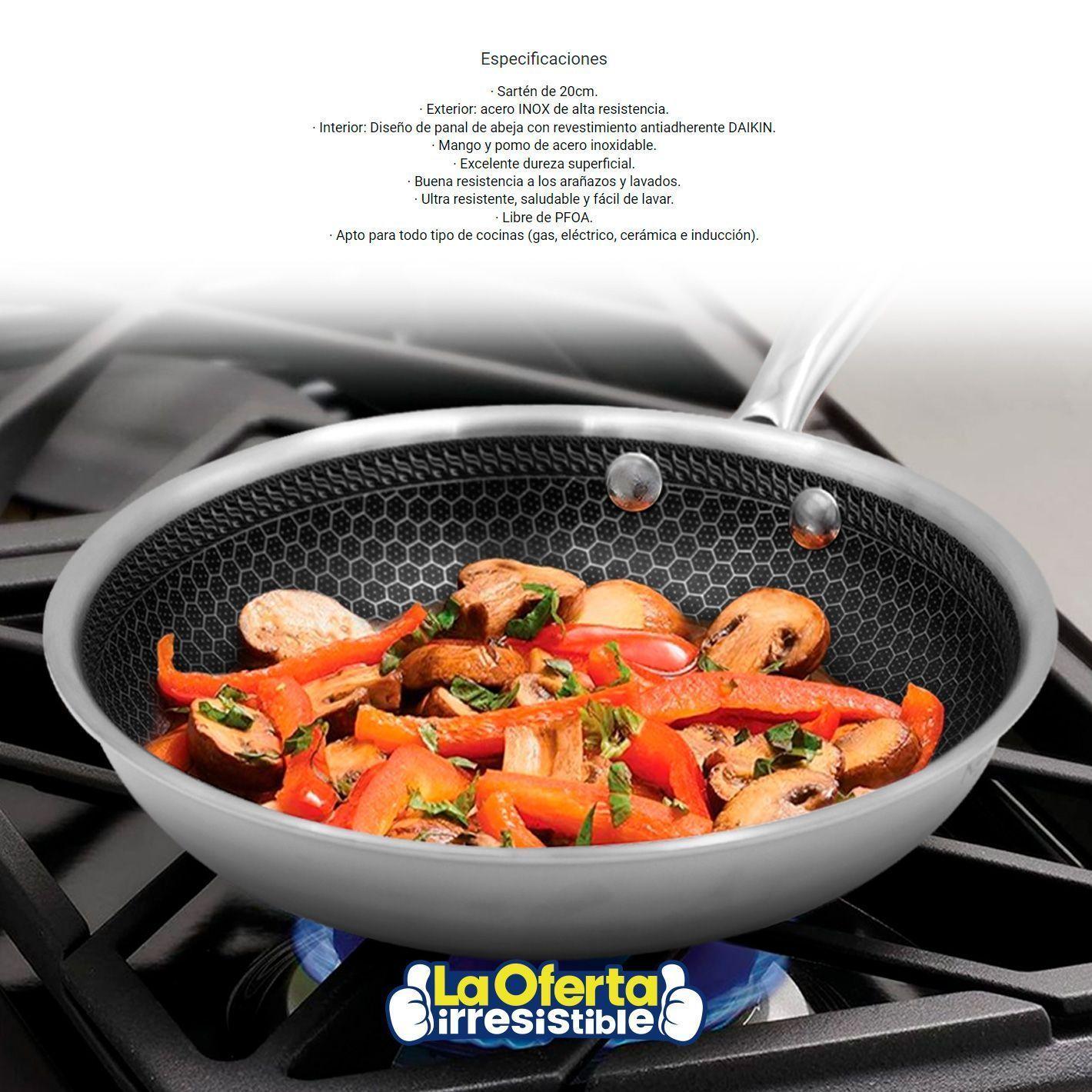 Sartén Antiadherente Keep Acero Inoxidable Cocina 20cm-2