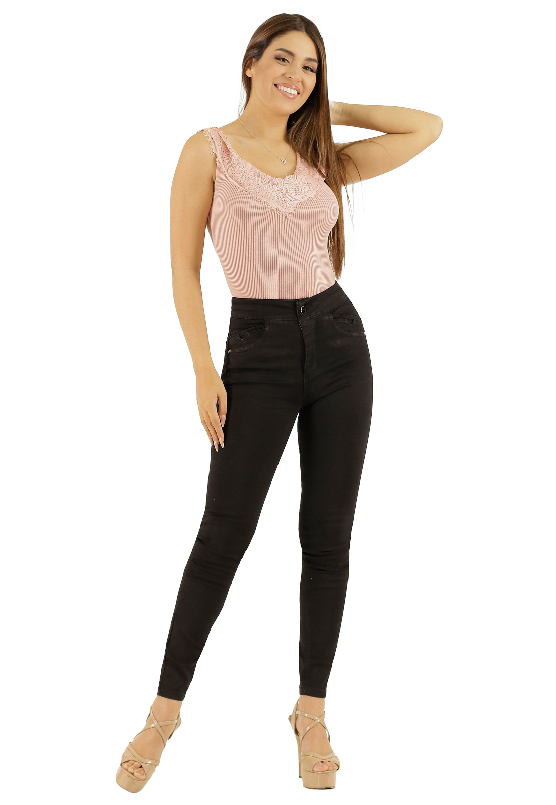 Jeans One World Renata Black Mujer -0
