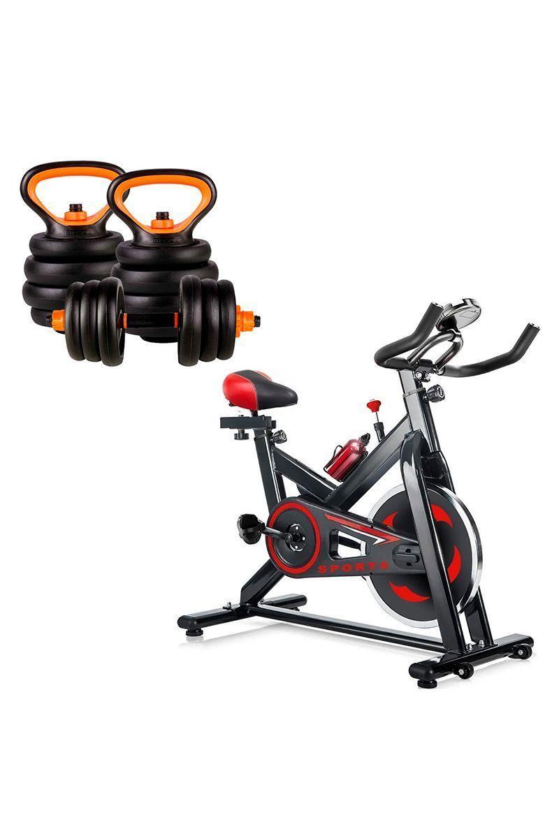 Pack Spinning Go Fitness + Set Pesas 20 Kg Kettlebel-0