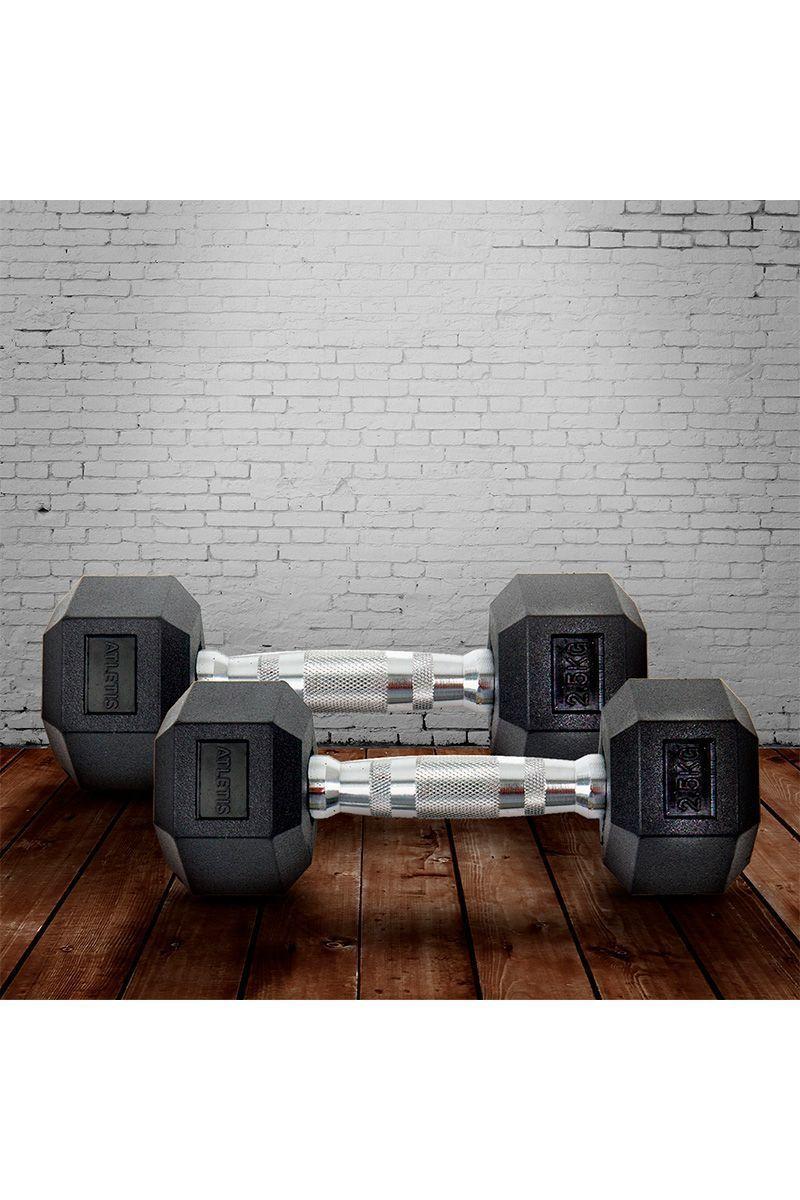 Pack de 2 Mancuernas Hexagonales 2,5 Kg Negro-5