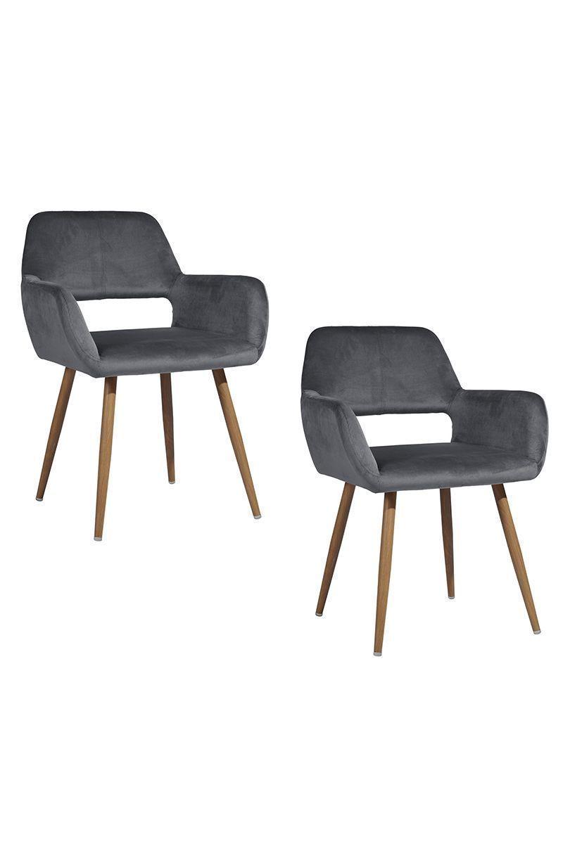 Pack 2 Silla Comedor Sitial Cromwell Terciopelo-0