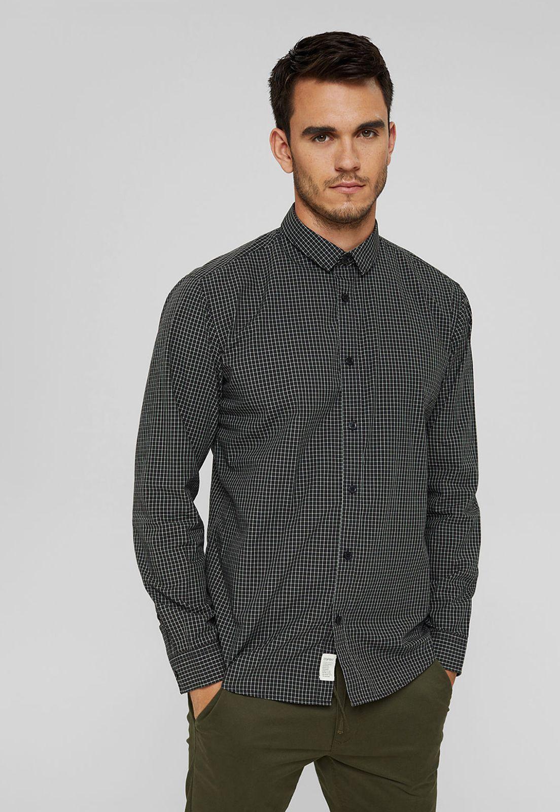 Camisa Slim A Cuadros Esprit-0