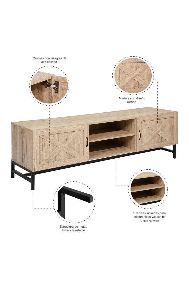 Rack para TV de Madera Granja Café-4