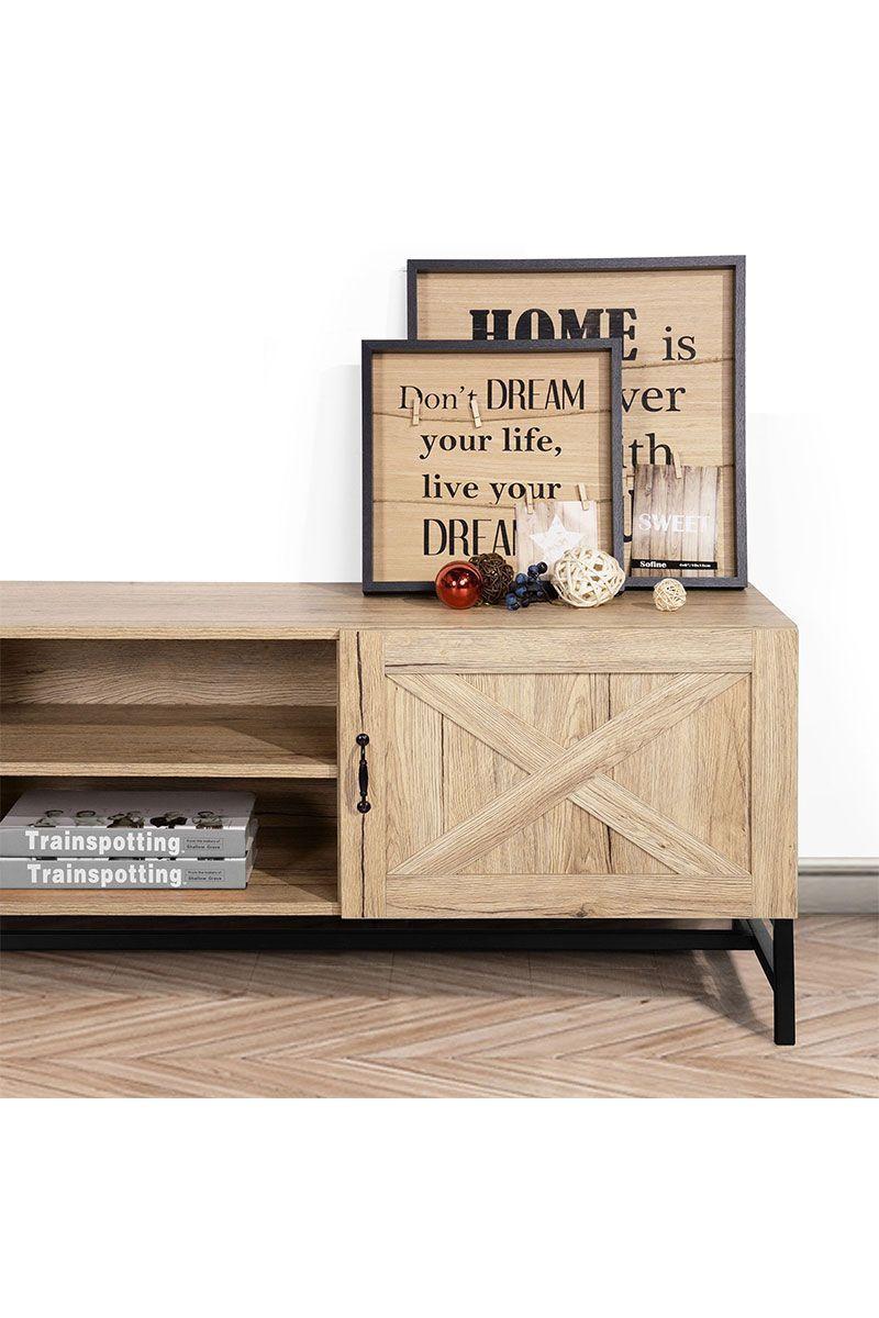 Rack para TV de Madera Granja Café-1