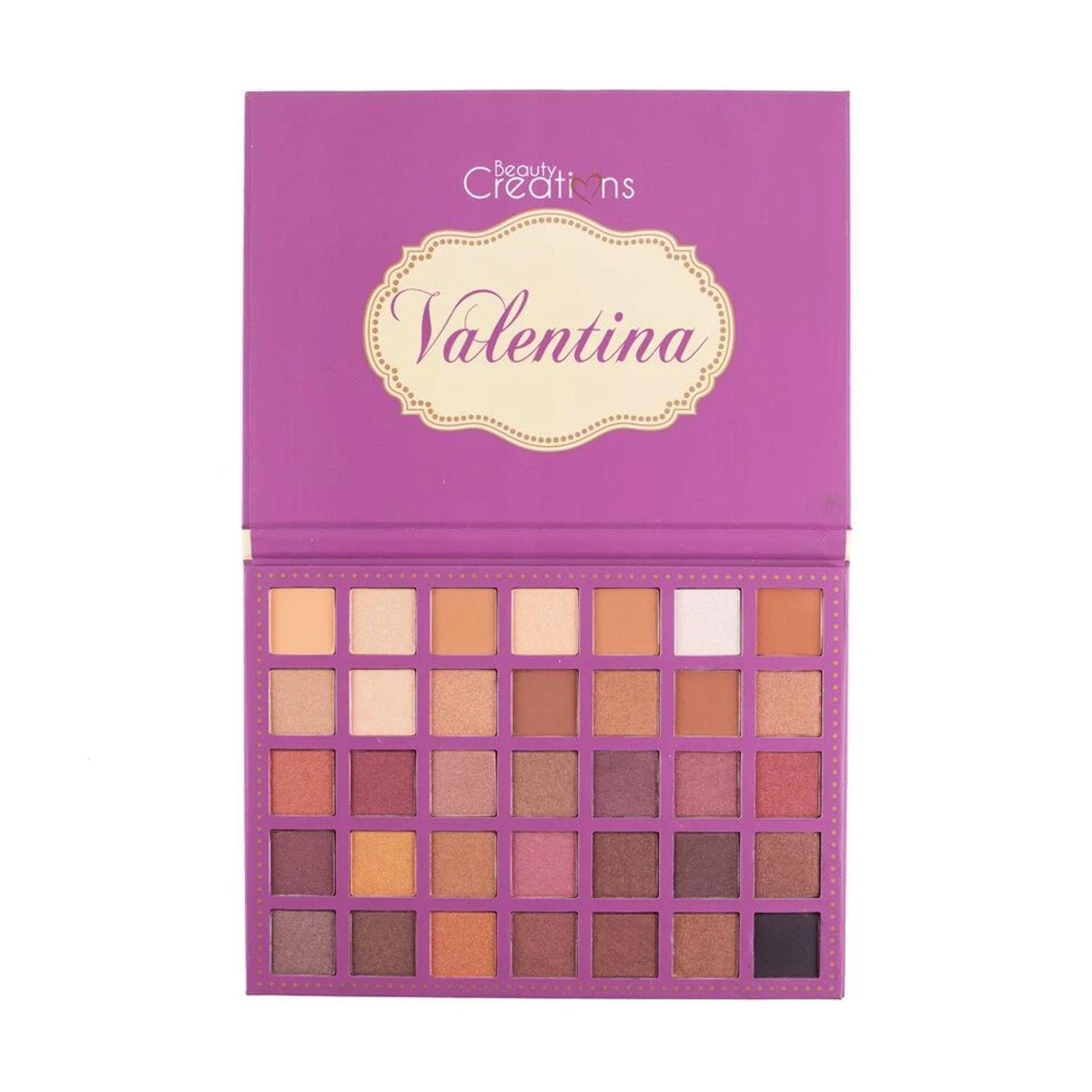 Pack Paleta De Sombra "Valentina" + Set 12 Brochas Holo Fun y Estuche de Beauty Creations-1