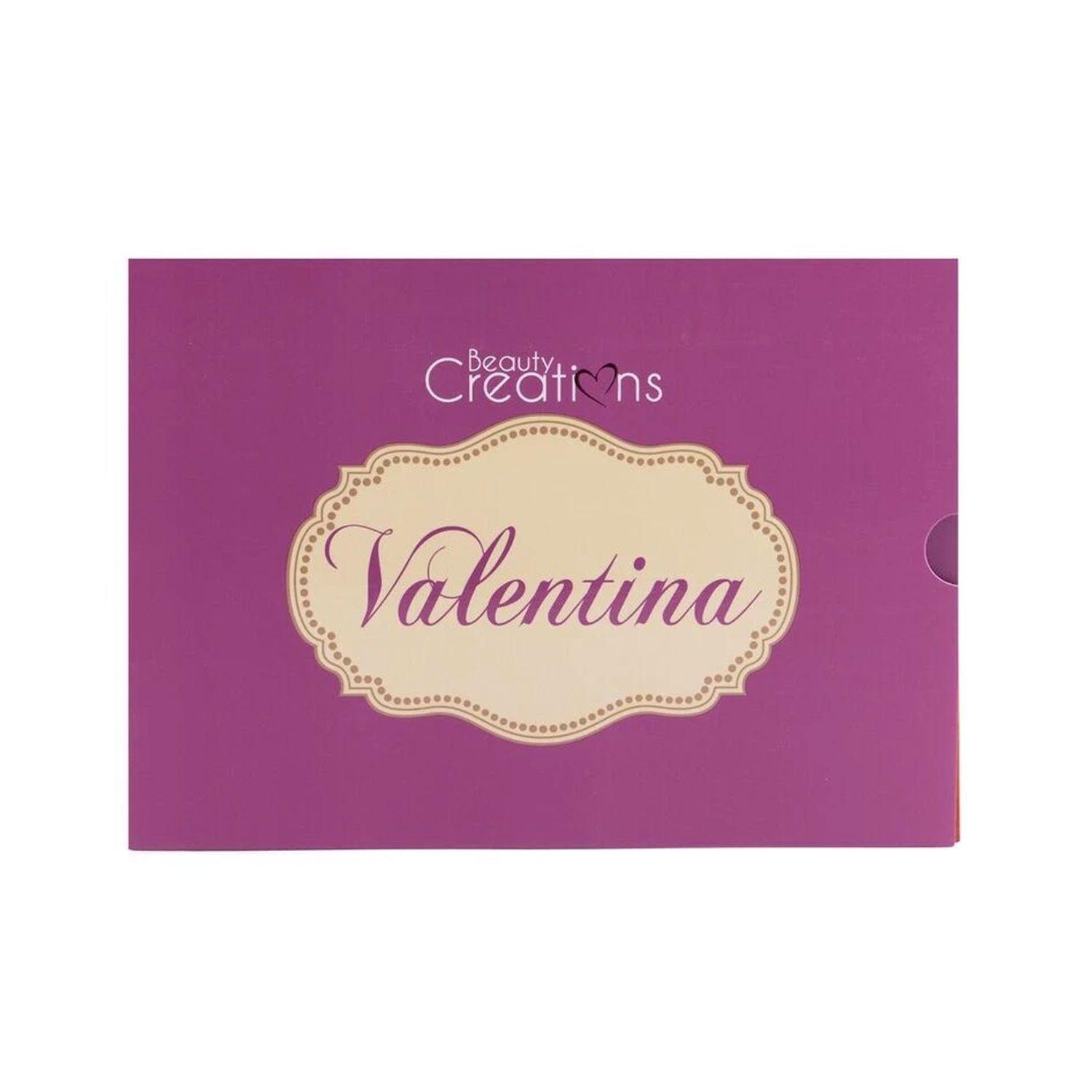 Pack Paleta De Sombra "Valentina" + Set 12 Brochas Holo Fun y Estuche de Beauty Creations-3