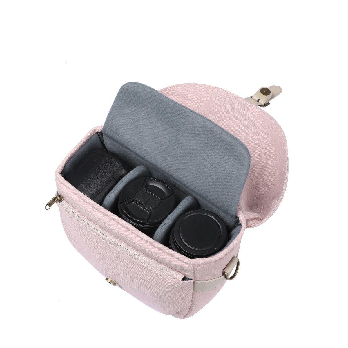 Bagsmart Bolso de hombro para cámara - Rosado-2